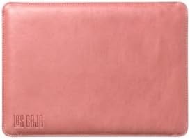 Resim Minimalist 16 İnç Laptop Kılıfı, Vegan Deri, Su İtici Özellikli, Bilgisayar Notebook Laptop Çantası (Toz Pembe, 16 İnç) 