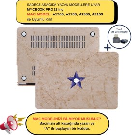 Resim McStorey Macbook Pro Kılıf 13inç Jeans01 (2016/2019 yılı Cihazı) A1706 A1708 A1989 A2159 ile Uyumlu 