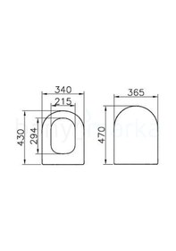 Resim Vitra 30 003 001Mona Matrix Klozet Kapağı 