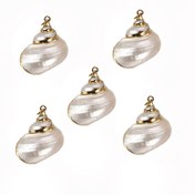 Resim 5 adet Spiral Kabuk Kolye Ucu, Bileklik, Kolye, Küpe Yapımı İçin DIY Takı Yapım Aksesuarları 