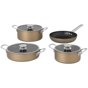 Resim Pierre Cardin Diamond Graniks Gold 7 Parça Tencere Seti Gold 