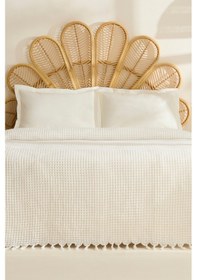 Resim Karaca Home Mady %100 Cotton Waffle Çift Kişilik Tek Pike Beyaz Beyaz 