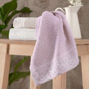 Resim Maxstyle Menekşe Pamuk Güpürlü 3 Parça Mutfak Havlusu 30x50 cm 