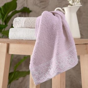 Resim Maxstyle Menekşe Pamuk Güpürlü 3 Parça Mutfak Havlusu 30x50 cm 