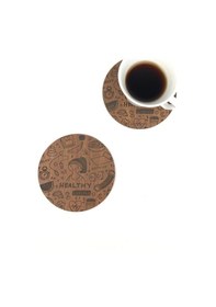 Resim Bardak Altlığı Model -73 Kahverengi 