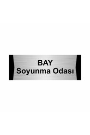 Resim Özarslan Dizayn Bayan Soyunma Odası 7x20 cm Gümüş Renk Metal Yönlendirme Levhası 