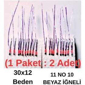Resim Eagenset İstavrit Çaparisi 30x12 11 No 10 Beyaz İğneli 2li Paket 