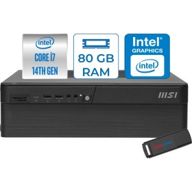 Resim MSI Msı Pro DP80 Intel Core I7 5.4ghz 14700 80GB 4tb SSD UHD Graphics 770 Wi-Fi7 300W Psu Freedos Masaüstü Bilgisayar Bilgisayar A14G003EUF28 + Zettausb 