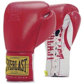 Resim 1910 Sparring Laced 16oz Kırmızı Boks Eldiveni - Kırmızı / 16OZ 