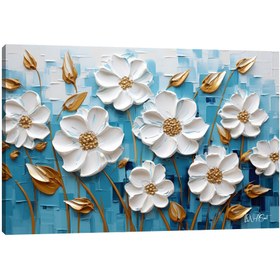 Resim Beyaz Aşk Çiçekleri - 90x60 