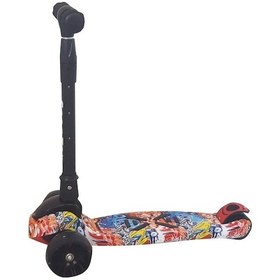 Resim Işıklı Üç Tekerlekli Katlanabilir Scooter 