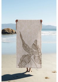 Resim Dijital Baskı Plaj Deniz Havlusu Modern Desenli Peştamal Hvl0087 Renkli 