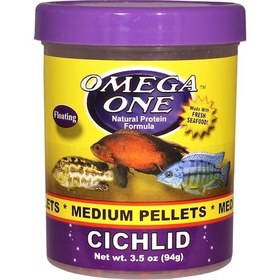 Resim Omega One Cichlid Medium Pellets 4 MM 100 G Açık 