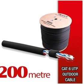 Resim Qport Yüksek Bakır Utp 23awg 0.58 Mm Dış Ortam Cat6 Outdoor Kablo 200 Metre 