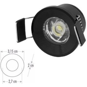 Resim Cata 1,5 W Power Led Yıldız Spot Siyah 3500k 