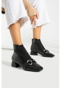 Resim Royal Toka Detay Siyah Kadın Bot Siyah 