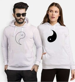 Resim Tshirthane Ying Yang Sevgili Kombinleri Kapüşonlu Kombini 