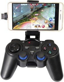 Resim TriLine 2.4Ghz Kablosuz Gamepad, Android Telefon, PC, TV Box ve PS3 Uyumlu, Siyah, 10 Metre Menzilli, USB, Type-C ve Micro USB Çevirici, Telefon Tutucu ile 