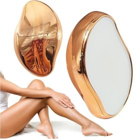Resim Modalucci Crystal Eraser Epilasyon Aleti Tüy Silgisi Tüy Alıcı Fiziksel Kristal Epilatör Rose Gold Krom 