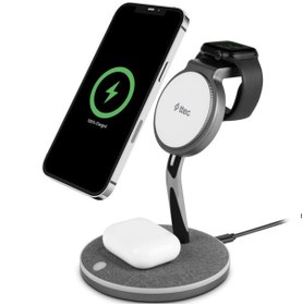 Resim Ttec AirCharger Trio M MagSafe Uyumlu 3’ü 1 Arada iPhone + Apple Watch + AirPods Kablosuz Hızlı Şarj 