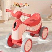Resim MIIYOUNG Dört Tekerlekli Kaydırmalı Bisiklet, Plastik Malzeme, Karışık Renk, Ayak Pedalı Yok, Park Freni Dahil Değil 