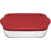 Resim Paşabahçe 59034T00 Kapaklı Kare Borcam - 25x22 cm 