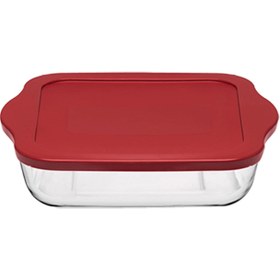 Resim Paşabahçe 59034T00 Kapaklı Kare Borcam - 25x22 cm 