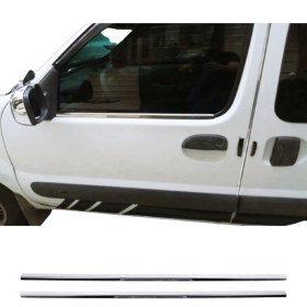 Resim Renault Kangoo 1997-2007 Arası Krom Cam Çıtası 2 Parça Paslanmaz Çelik 
