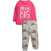 Resim Zeyland Kız Bebek Dream Big Baskılı Pijama Takımı (1-4Yaş) Zeyland