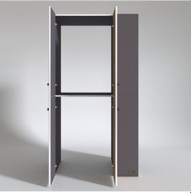 Resim Kenzlife Çamaşır-Kurutma Makinesi Dolabı Kapaklı Foka Gri 180*090*60 Banyo Arkalıksız Çok Renkli 