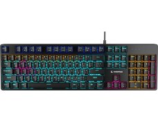 Resim Rampage Kb-mk2 Nimbus Siyah Usb Rainbow Aydınlatmalı Red Switch 26 Tuş Anti-ghosting Mekanik Gaming Oyuncu Klavye 