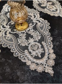 Resim Genel Markalar Fransız Dantel Yatak Odası Takımı 3 Parça - Kapuçino 