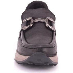 Resim Mammamia D24ka-3260 Kaymaz Tokalı Loafer Deri Kadın Ayakkabı Siyah 
