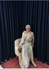 Resim Neva Wear Şık ve Rahat Düğmeli Uzun Tesettür Hırka-Elbise 