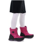 Resim Kiko Kids Sumo Fermuarlı Kız Çocuk Kar Botu Mor - Siyah Mor - Siyah 