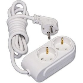 Resim Makel Yeni Nesil Çocuk Korumalı İkili Topraklı Grup Priz 2 Metre Kablolu 