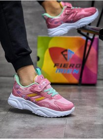 Resim homiro Çocuk Bantlı Fuspetli Faylon Taban Spor Ayakkabı-Pembe 