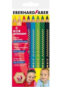 Resim Eberhard Faber Big Winner Jumbo Boya Kalemi 8 Renk 