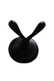 Resim Lider Dicle Mat Siyah Renk Bornozluk Ikili Askı 819-4 