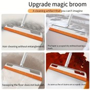 Resim Islak ve Kuru Temizlik için Sihirli Squeegee Süpürge - Banyo, Mutfak ve Yaşam Alanları için Silikon Çok Amaçlı Zemin Temizleyici - Ev Kullanımı için Saç ve Sıvı Çıkartıcı 