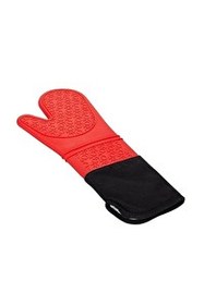 Resim Kitchen Design Lab 45x65 CM Silikon Hamur Açma Matı Ve Kırmızı Silikon Yanmaz Mutfak Fırın Eldiveni 2 Li Set 