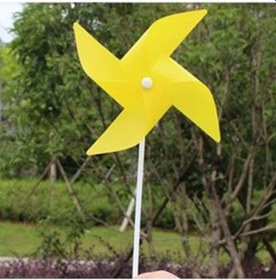 Resim Lijinxu Magideal 100 Adet 3d Çiçek Yel Değirmeni Kendinden Sarı 