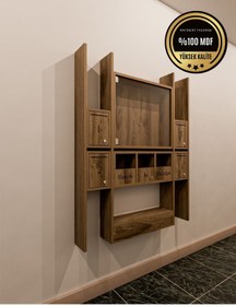 Resim rafineritasarım ELİPS Posta Kutusu MDF 4 ' LÜ CEVİZ 