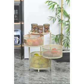 Resim Yıldıray Metal 3 Katlı Metal Açılır Kapanır Paslanmaz Sebzelik 