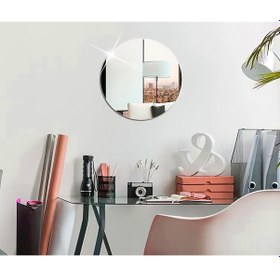 Resim 2mm Yuvarlak Ayna Pleksi Gümüş Daire Kesim Pleksi Ayna 