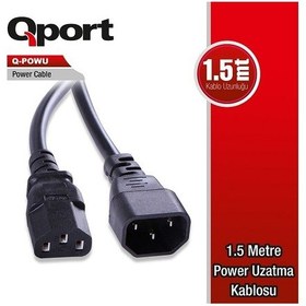Resim Qport Q-Powu 1.5Metre Monitör Ara Power Kablosu 