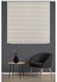 Resim Zebra Stor Perde 02 Bej Mutfak Çocuk Odası Ofis Balkon Salon Perdesi Güneşlik Perde Plaseco Bej 