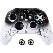 Resim Cloud011 Xbox Series X/s Oyun Kumandası Siyah Beyaz Silikon Kılıf Toz Geçirmez Ve Darbe Emici 