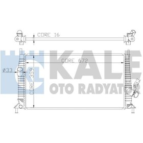 Resim Ford Focus 2004 - 2008 Model Arası 1.6 Benzinli Su Radyatörü Kale Marka 