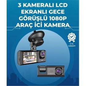Resim Gece Görüşlü 3'lü Araç Kamerası - Geri Görüş Destekli 170° Geniş Açı Nemere 